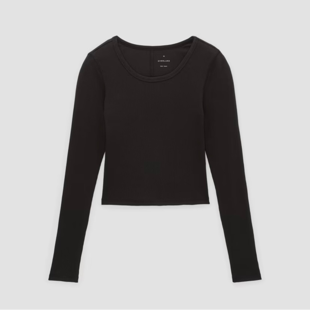Pima Micro-rib Long Sleeve Shirts (1 black and 1 grey)